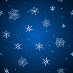 Shining background with snowflakes