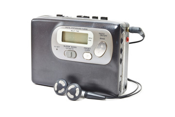 Vintage audiotape walkman - obrazy, fototapety, plakaty