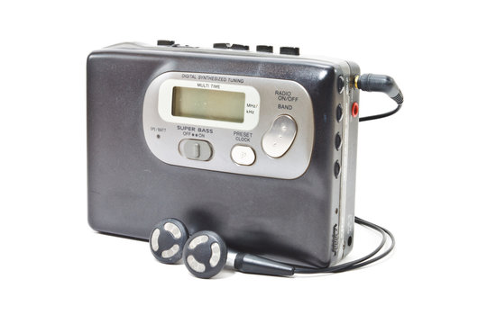 Vintage audiotape walkman