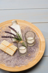 Provence style aromatherapy lavender cosmetic products