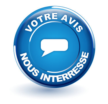 votre avis nous interresse sur bouton bleu