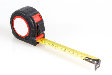measuring tape on white background