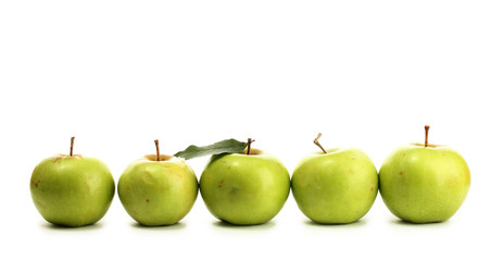 sweet apples, isolated on white