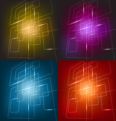 Four colorful background