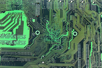 Hi-tech. Circuit board closeup