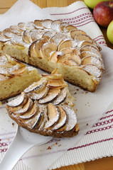 Pie with apples and cinnamon