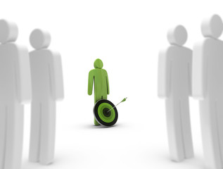 concept of talent or leaderchip, standing out from the crowd