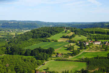 Fototapeta na wymiar france green field panorama