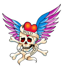 Totenschädel Flügel