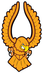 Naklejka premium Angry Eagle Mascot Vector Illustration