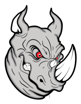 Angry Rhinoceros Mascot