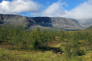 Takhtarvumchorr Range in Khibiny Mountains, Russia