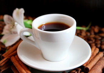 black coffee mug
