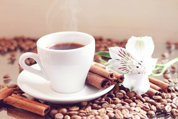 black coffee mug