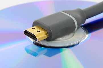 HDMI Cable and Blank DVD Disc