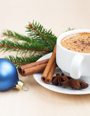 Christmas cappuccino