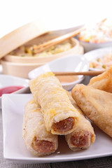 assortment of chinese food