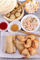 assortment of chinese food