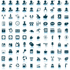 business and office icon set