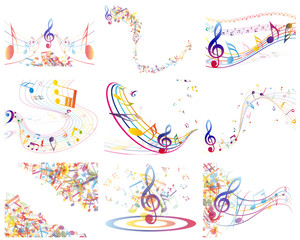 Naklejka premium Multicolour musical