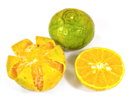 Tasty mandarine isolated on white