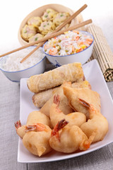 assortment of asian food