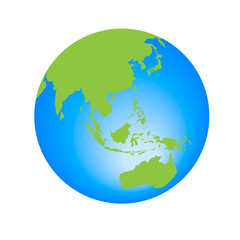 World Globe editable vector illustration 
