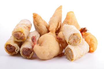 assortment of fritters
