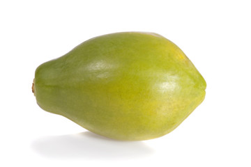 Ripe papaya isolated on a white background