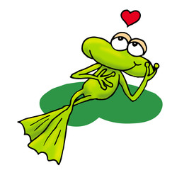 Frosch verliebt