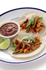 pork and cactus tacos, mexican cuisine