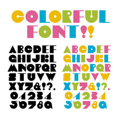 colorful font