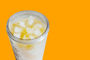 juicy dring with orange background