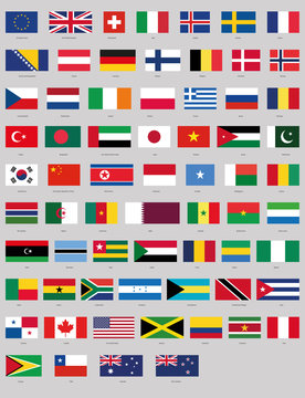 vector national flags