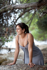 young woman enjoying nature