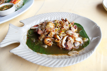 Roasted Cuttlefish with Tamarind Sauce