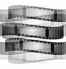 film roll background isolated on white background