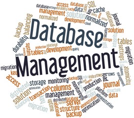 Word cloud for Database Management © intheskies
