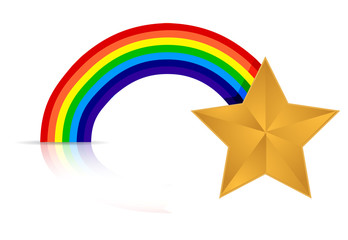 rainbow star illustration design