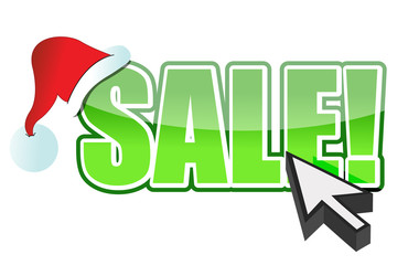 Christmas santa's sale illustration design text