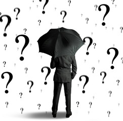 Businessman and questions