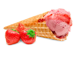 ice cream isolated on white background