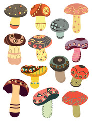 Abstract mushrooms