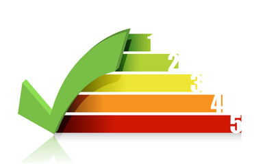 checkmark colorful graph illustration design