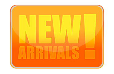 New arrivals orange sign illustration design