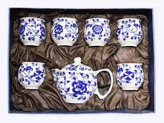 Set of China tea pot in package