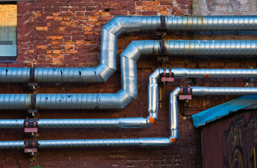 pipes on the wall