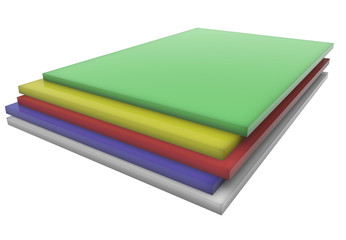 Sheets of color plastic