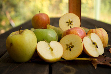 Apples with cook books