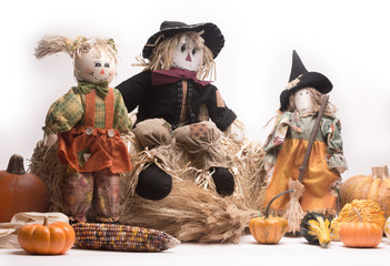 Harvest Scarecrow Family
